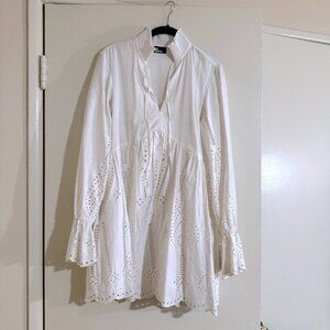 The Kooples White Embroidered Dress, Size XS/0